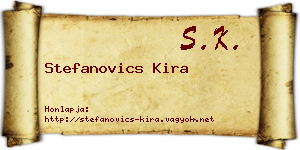 Stefanovics Kira névjegykártya